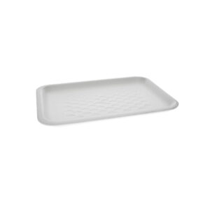 2S White Supermarket Tray 8.38" x 5.88" x .69"
