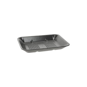 4H Black Heavy Supermarket Tray 9.25" x 7.21" x 1.24"