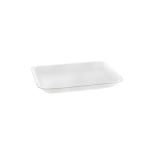 4P White Medium Supermarket Tray 9.25" x 7.25" x 1.35"