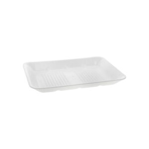 8H White Heavy Supermarket Tray 10.58" x 8.33" x 1.18"