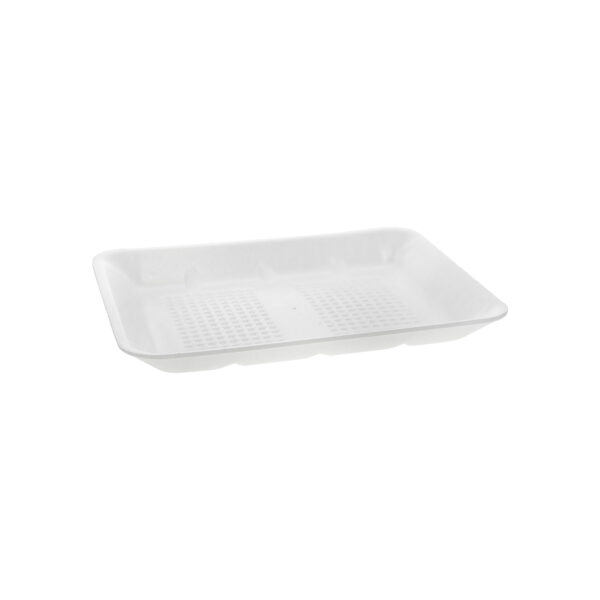 8H White Heavy Supermarket Tray 10.58" x 8.33" x 1.18"