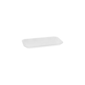 17S White Supermarket Tray 8.3" x 4.8" x .65"