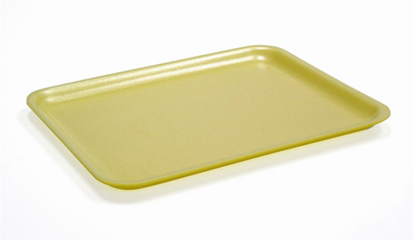 17S Yellow Supermarket Tray 8.4" x 4.5" x .7"