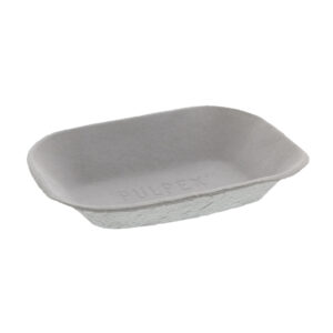 Pulpex #100 Steep Wall Food Trays Molded Fiber 6.75" x 4.75"