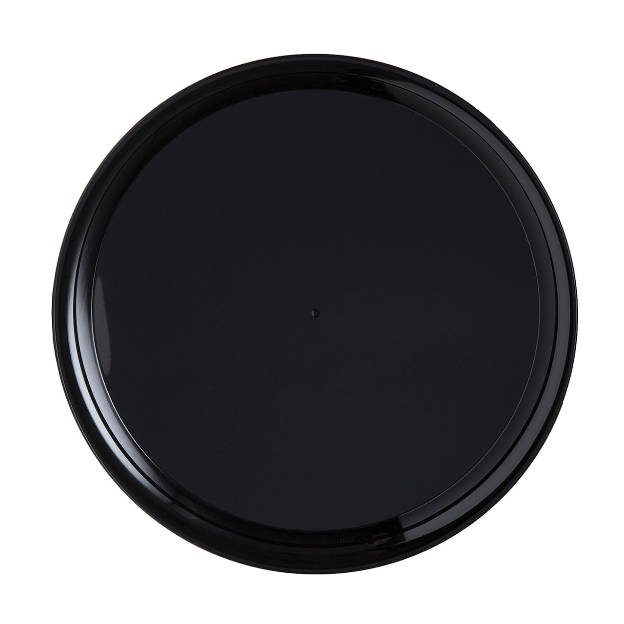 CheckMate Tray 16" Round w/ High Edge, Black
