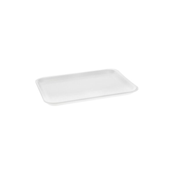 4S White Foam Supermarket Tray 9.13" x 7.13" x .65"