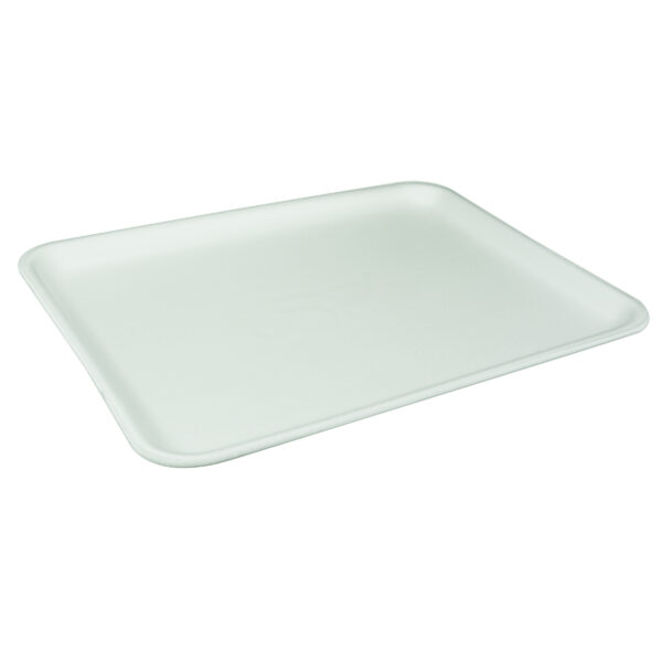 #12S Foam Supermarket Meat Tray 11" x 9" x .65" Polystyrene White