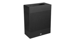 Silhouettes Indoor Waste Container Large Lid 22.5 Gal Capacity Black