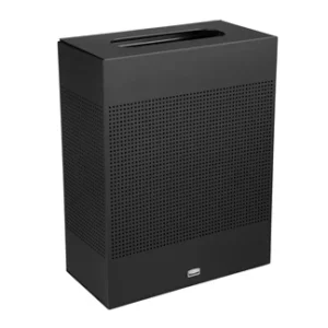 Silhouettes Indoor Waste Container Large Lid 22.5 Gal Capacity Black