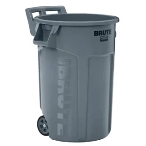 Vented Wheeled Brute Container 44 Gallon, Gray