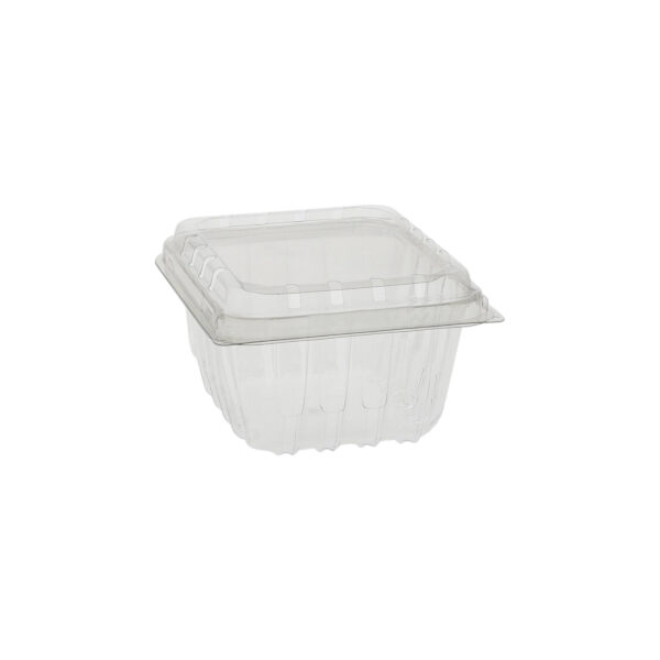 1 Pint RPET Clamshell Clear, 5.38" x 4.38" x 2.81"