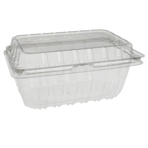 Strawberry RPET Clamshell 1#, Clear, 7.34" x 4.84" x 3.22"