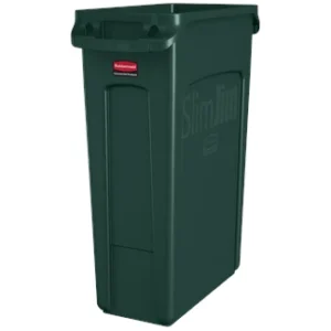 Vented Slim Jim Container 23 Gallon, Green