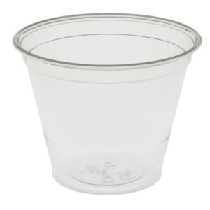 Recycled PET Plastic Cold Cup 9 oz Clear