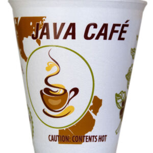 12F18 12 oz Vio Foam Cup Stock Print "Java Cafe"