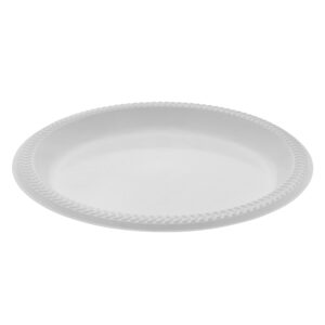 Meadoware 1-Com Round Plastic Plate 8.875" White