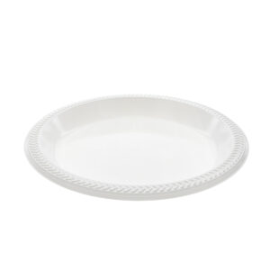1-Compartment Plastic Plate 10.25" Round White