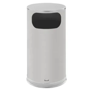 Metallic Series Indoor Waste Cont Flat Top 12 Gallon SS