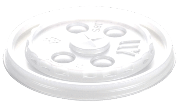 L18CS Lid Clear Straw Slotted