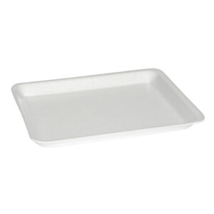 8PZ Supermarket Foam Tray White 10.5" x 8.25" x 1.22"