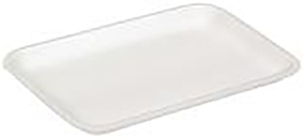 4S White Supermarket Foam Tray 9.25" X 7.25" X 0.69"