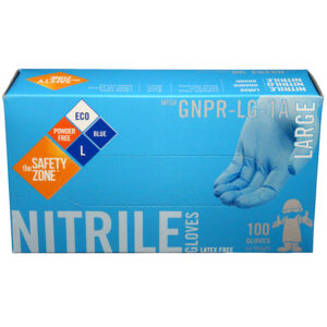 Powder Free Blue Nitrile Gloves 3 Mil Large