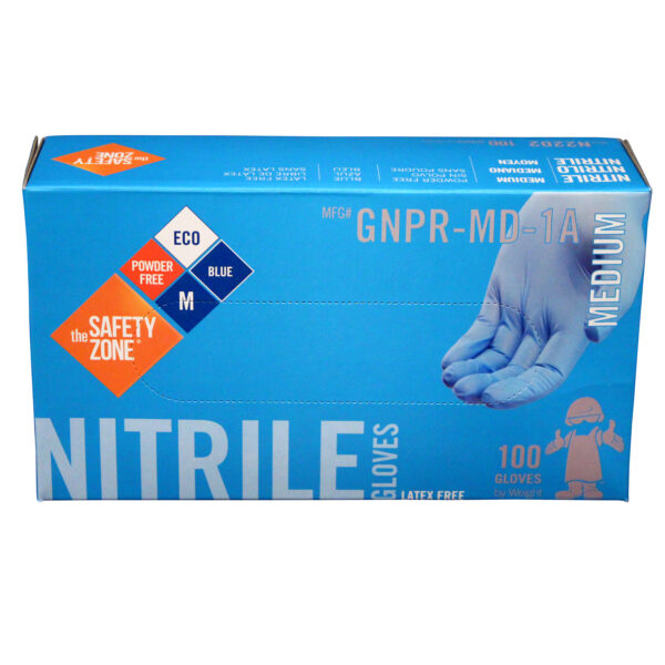 Powder Free Blue Nitrile Gloves 3 Mil Medium