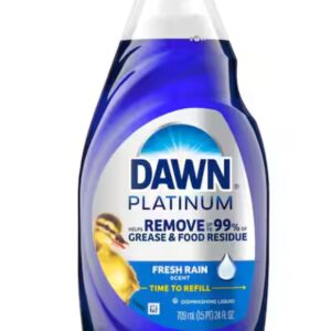 Dawn Dishwashing Liquid Dish Soap Rain Scent 24 fl oz Platinum