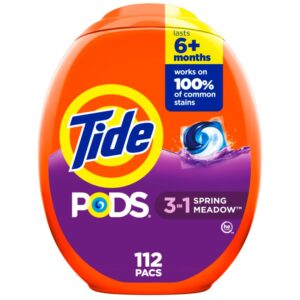 Tide PODS Liquid Laundry Detergent Pacs Spring Meadow Scent 112 Count