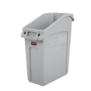 Slim Jim Under Counter Container Gray, 13 Gallon