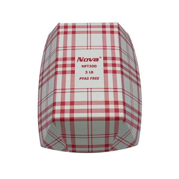 3lb Red Plaid Food Tray PFAS Free