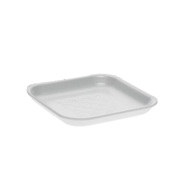 1S Supermarket Tray Food Service White Foam 5.1" x 5.1" x .65"
