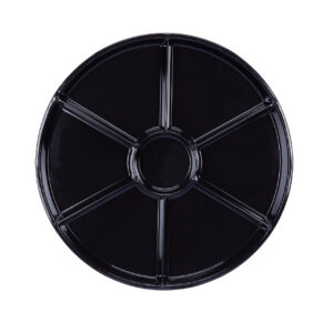 Checkmate Round 7-Compartment Tray 16" Black