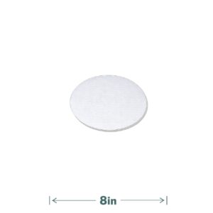 8 inch Circle Circle Pad, White, Greaseproof
