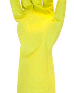 Flocked Lined Medium Yellow Latex Glove