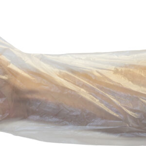 Clear Powder Free Hi Density 18" Poly Gloves - Large