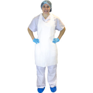 White Polyethylene Aprons 24" x 42"