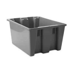 Stack and Nest Palletote Box 1.3 Cubic Feet, Gray