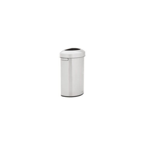 REFINE HALF ROUND Waste Container 21 GALlon, Stainless Steel