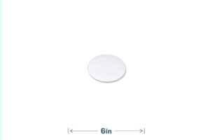 6" Waxed Circles Corrugated, White