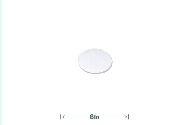 6" Waxed Circles Corrugated, White