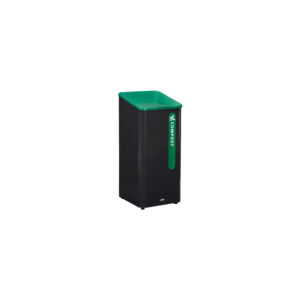 Compost Container 23 Gal Black w/ Green Lid