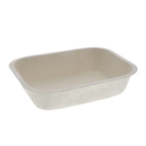 Pressware Stoneware Oblong Tray 6" X 7.88" X 1.75", 32oz PFAS Free
