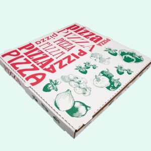 18" White Corrugated Pizza Box Stock Print "Pizza"