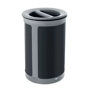 Enhance Round Dual Stream 23 Gal Pearl Gray Garbage Can