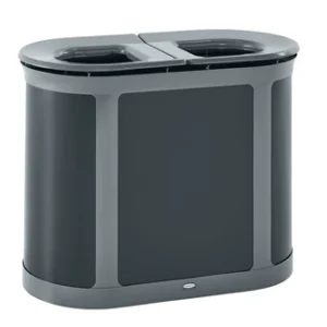 Enhance Pill Dual Stream 2x23 Gal Pearl Gray Garbage Can