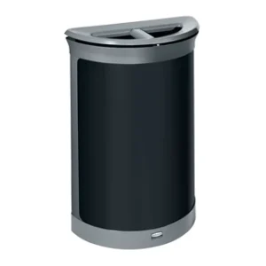 Enhance Half Round Dual Stream 11.5 Gal Pearl Gray Garbage Can