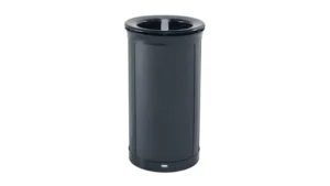 Enhance Round Dual Stream Garb. Can 33 Gal Jet Black Metallic