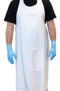Vinyl Apron White Die Cut , 35" x 45" , 8 Mil