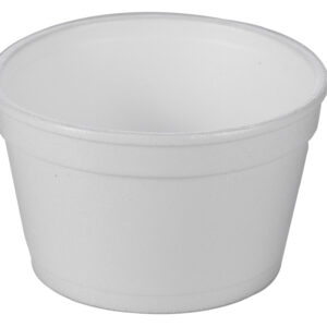 F6 Hot/Cold Food Container Vio 6 oz , White